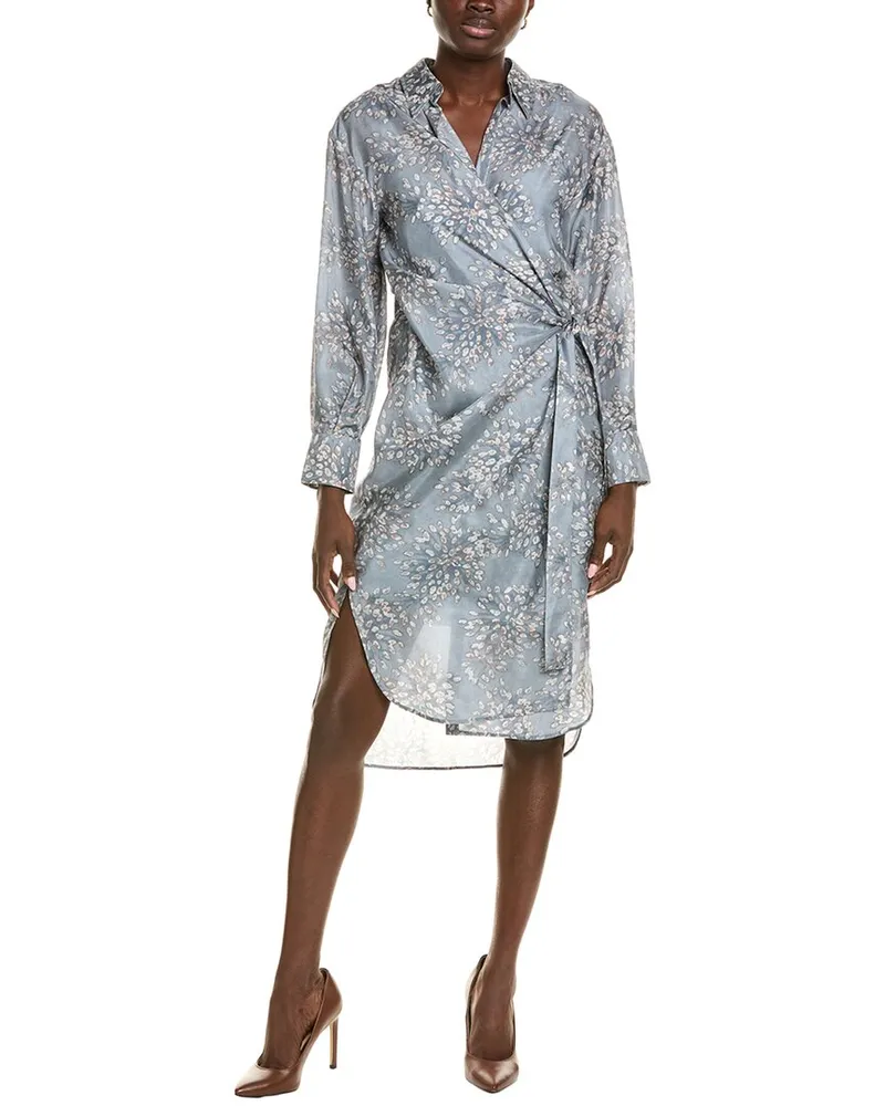 Brunello Cucinelli Silk-Blend Midi Dress Nocolor