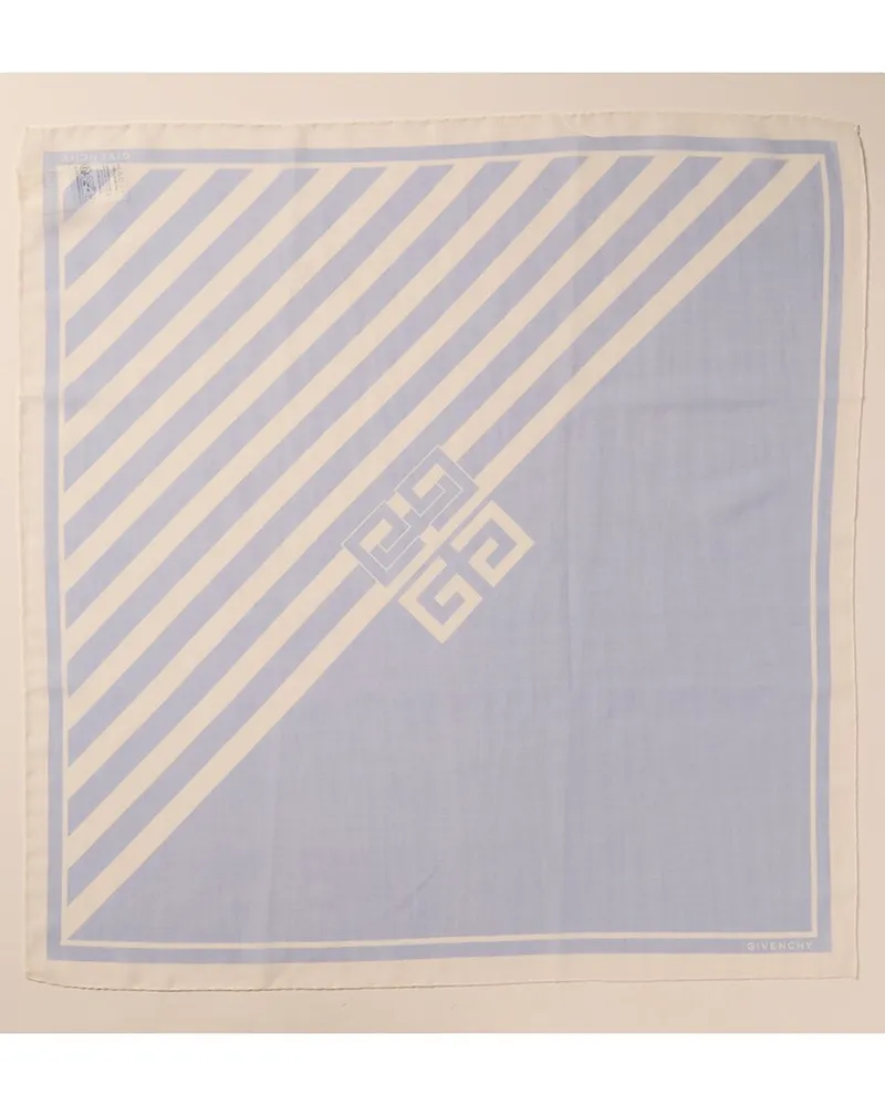 Givenchy 4G Square Silk-Blend Scarf Blue