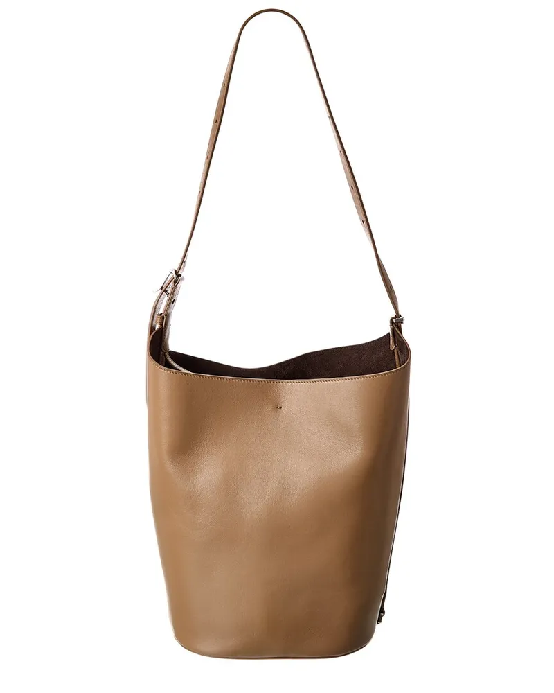 Proenza Schouler Brant Smooth Leather Bucket Bag Grey