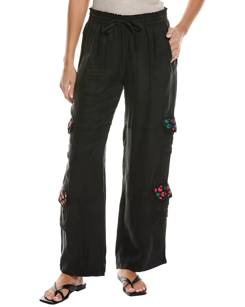 Johnny Was Phillis Crochet Pant Black
