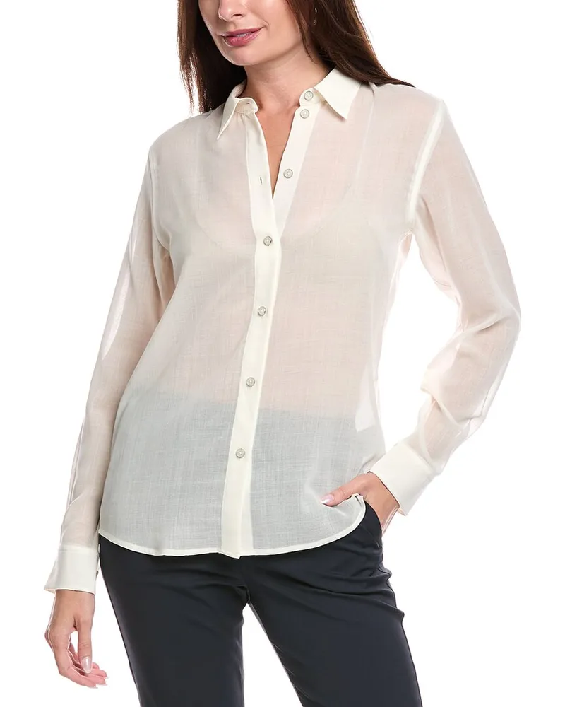 Helmut Lang Wool-Blend Shirt White