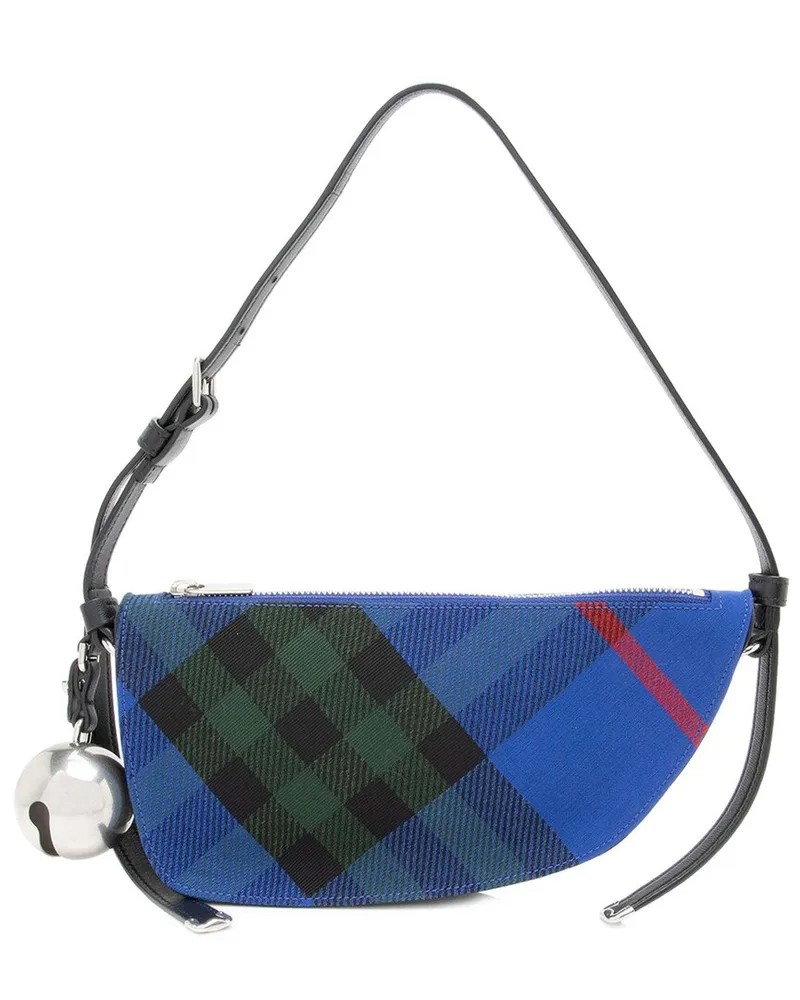 Burberry Blue Canvas Check Shield Mini Shoulder Bag, Never Carried (Authentic  Pre-Loved Nocolor
