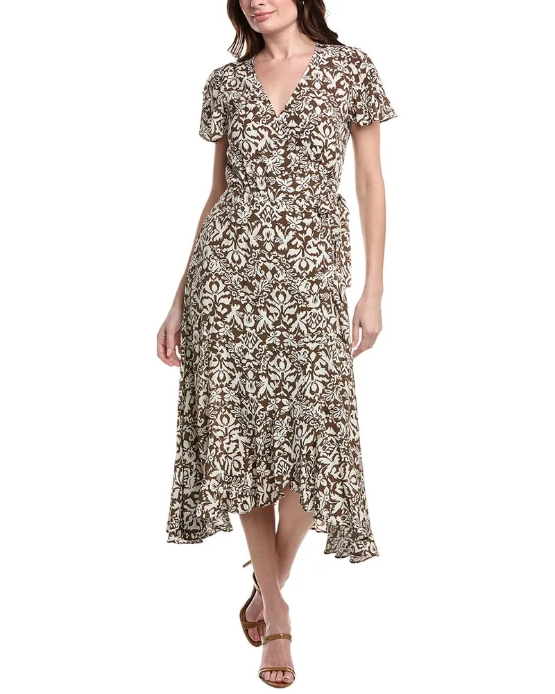 MARELLA iBlues Valuta Wrap Dress Brown