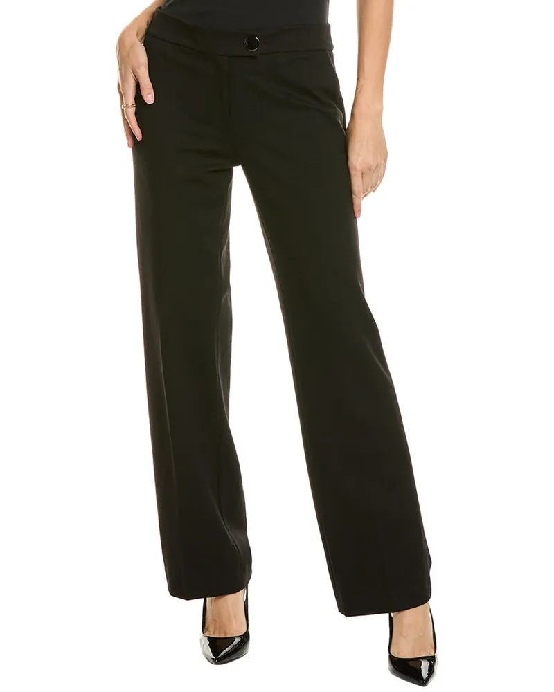 Anne Klein Tab Button Trouser Black