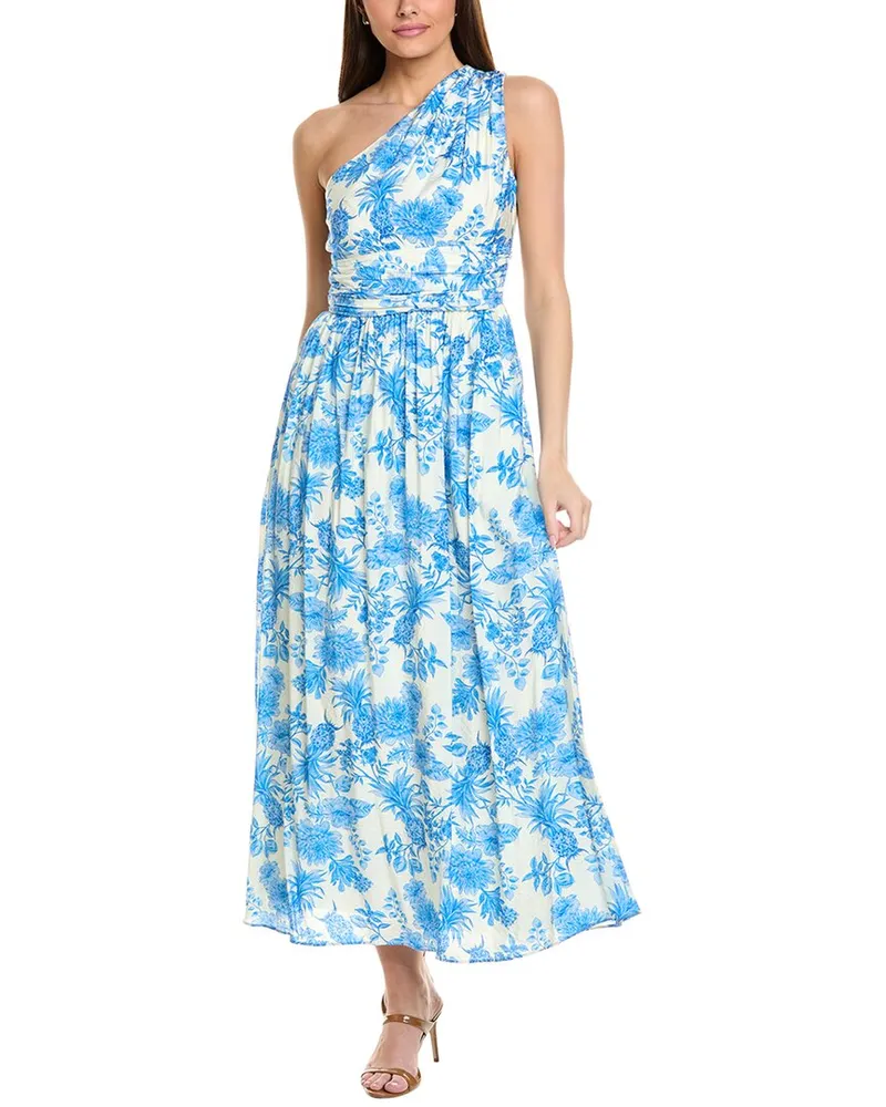 taylor One-Shoulder Maxi Dress Blue