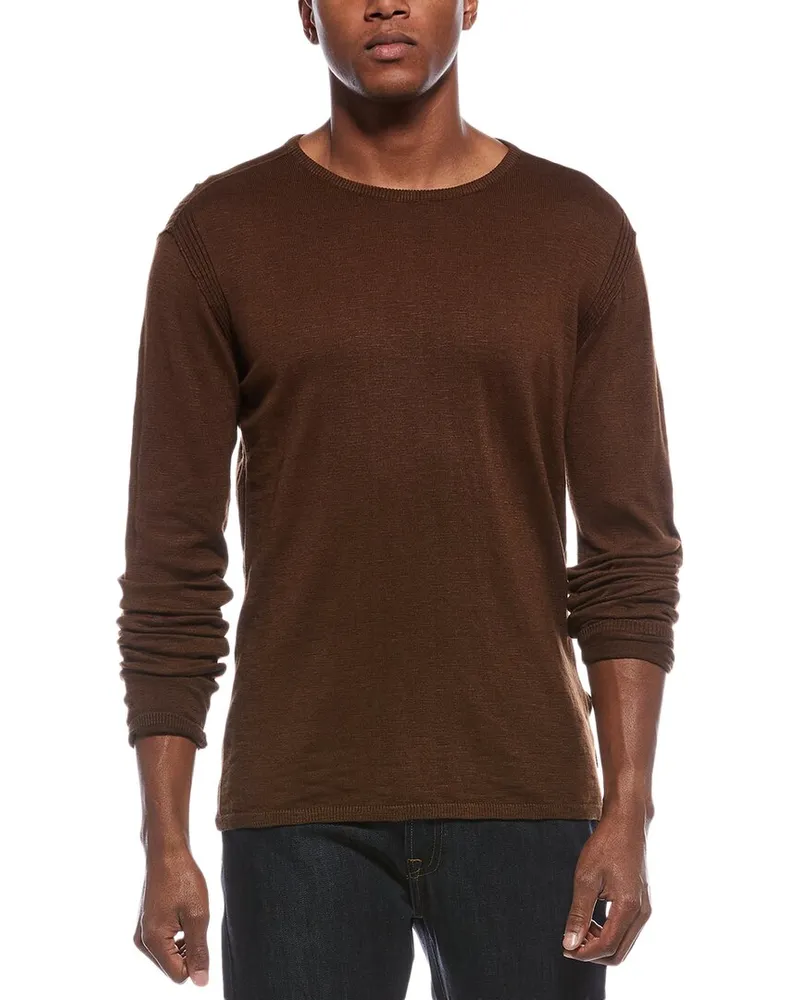 John Varvatos Eli Crewneck Sweater Brown