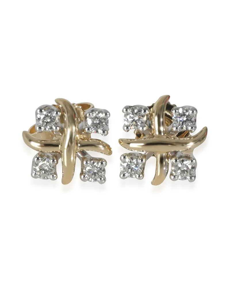 Tiffany & Co. Schlumberger 18K & Platinum 0.56 ct. tw. Diamond Earrings (Authentic Pre-Loved Nocolor