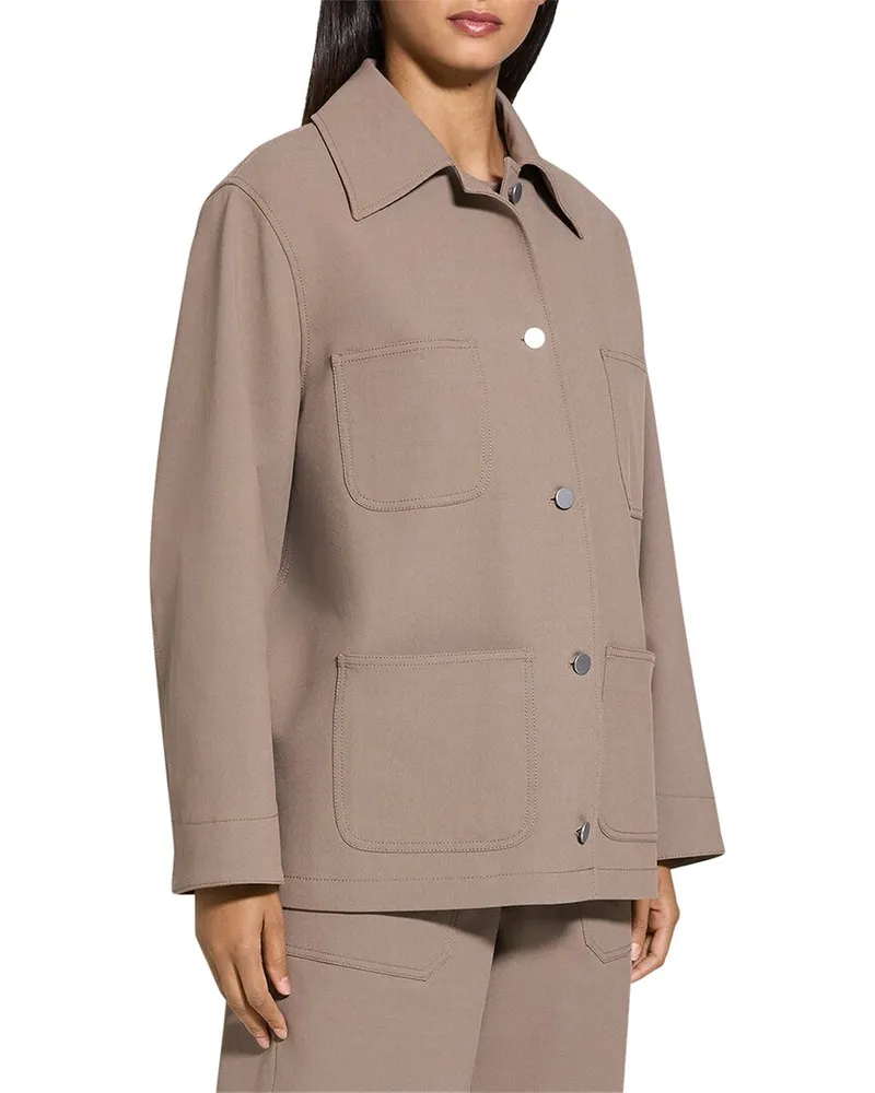 Theory Utility Jacket Brown