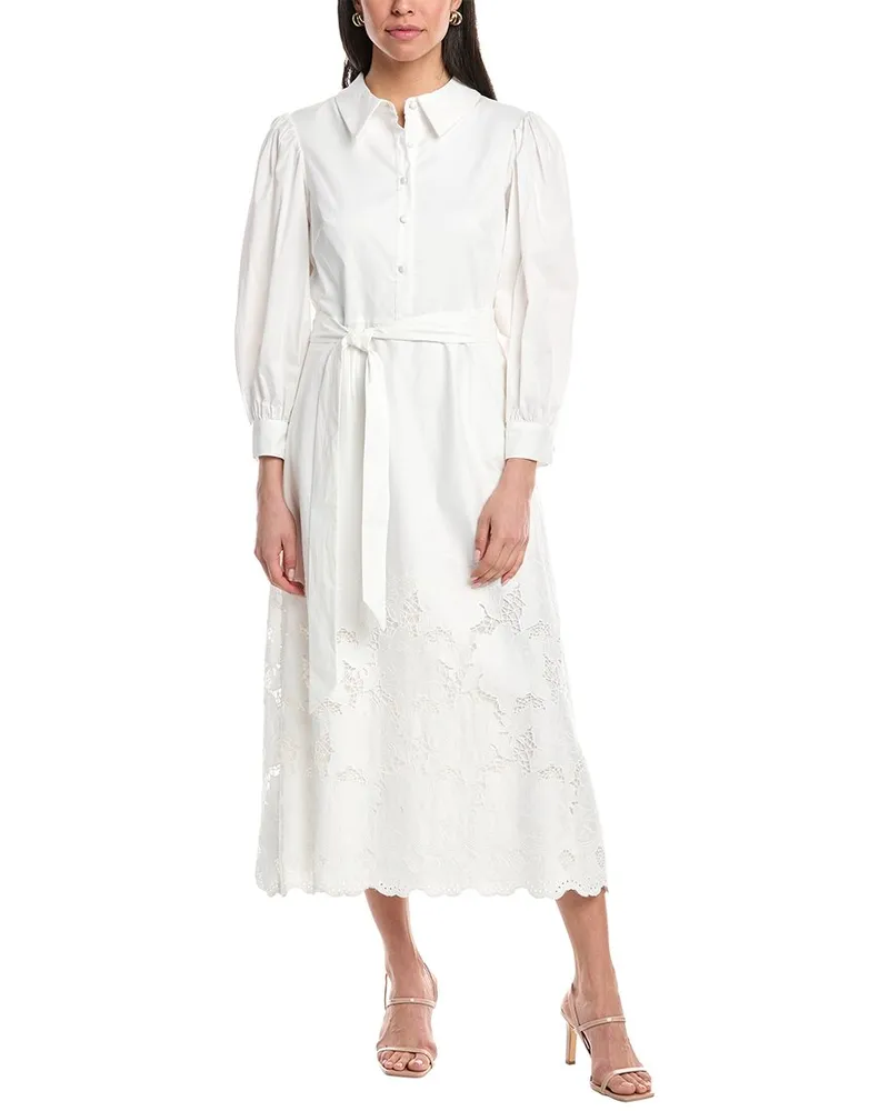 Mikael Aghal Midi Dress White