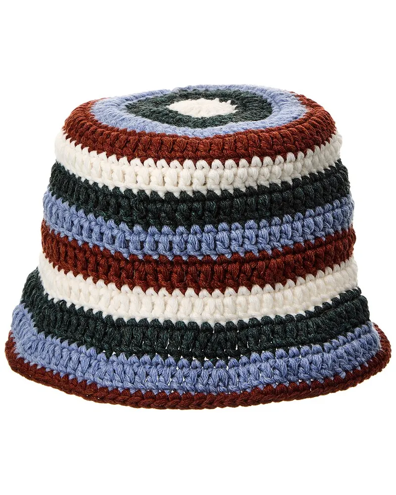 KHAITE Kam Striped Cashmere Bucket Hat Nocolor