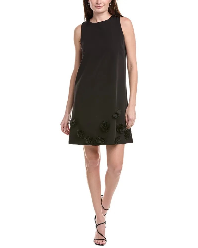 Anne Klein Bi-Stretch Crepe Shift Dress Black