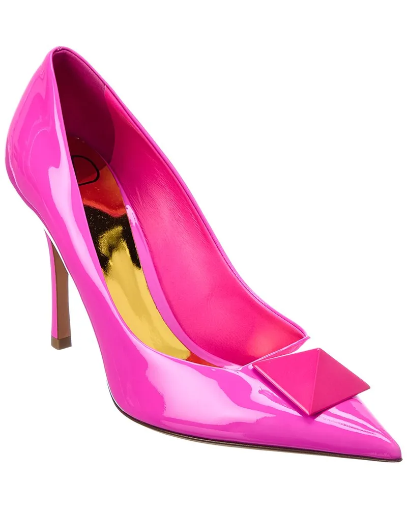 Valentino Garavani One Stud 100 Patent Pump Pink