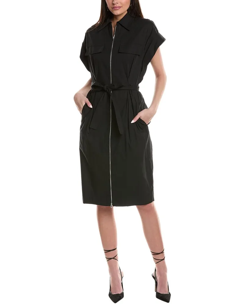 A.L.C. Thea Zip Front Shirtdress Black
