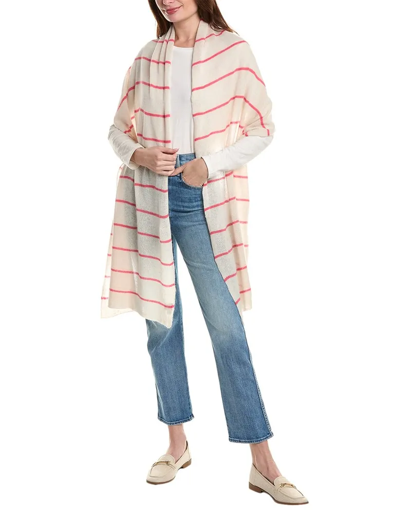 portolano  Lightweight Wool-Blend Scarf Wrap White