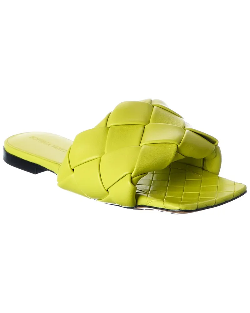 Bottega Veneta The Lido Intrecciato Leather Sandal Orange