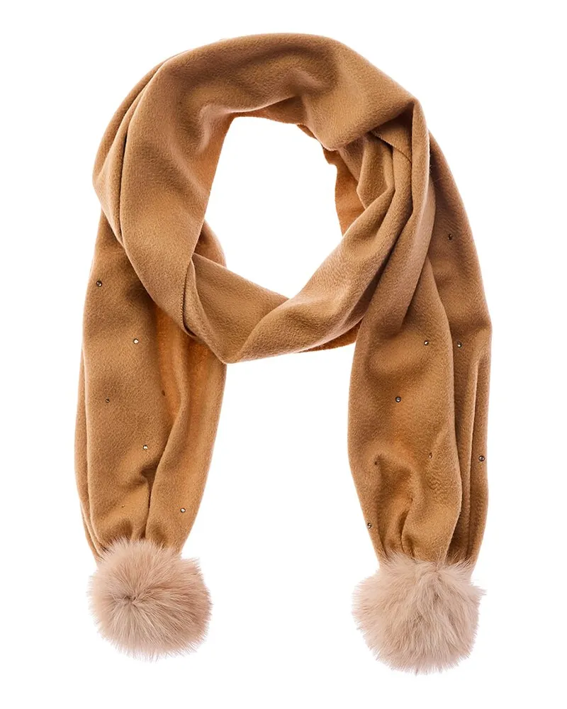 portolano  Stones Cashmere Scarf Brown