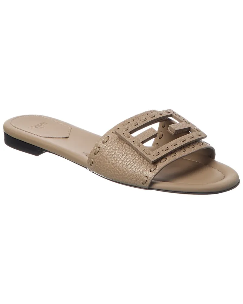 Fendi FF Baguette Leather Sandal Nocolor