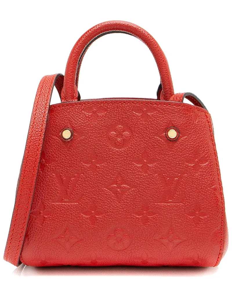 Louis Vuitton Red Monogram Empreinte Montaigne Nano (Authentic Pre-Loved Nocolor