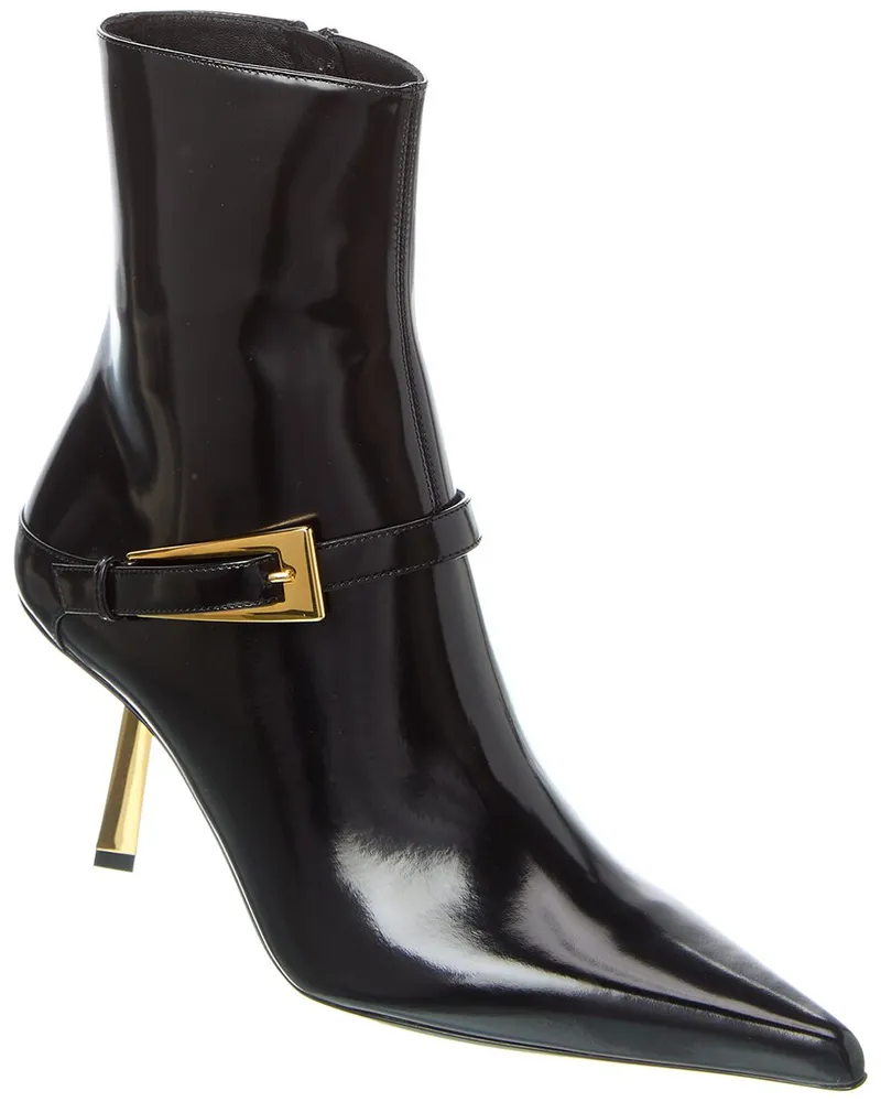 Saint Laurent Lee 70 Patent Bootie Black