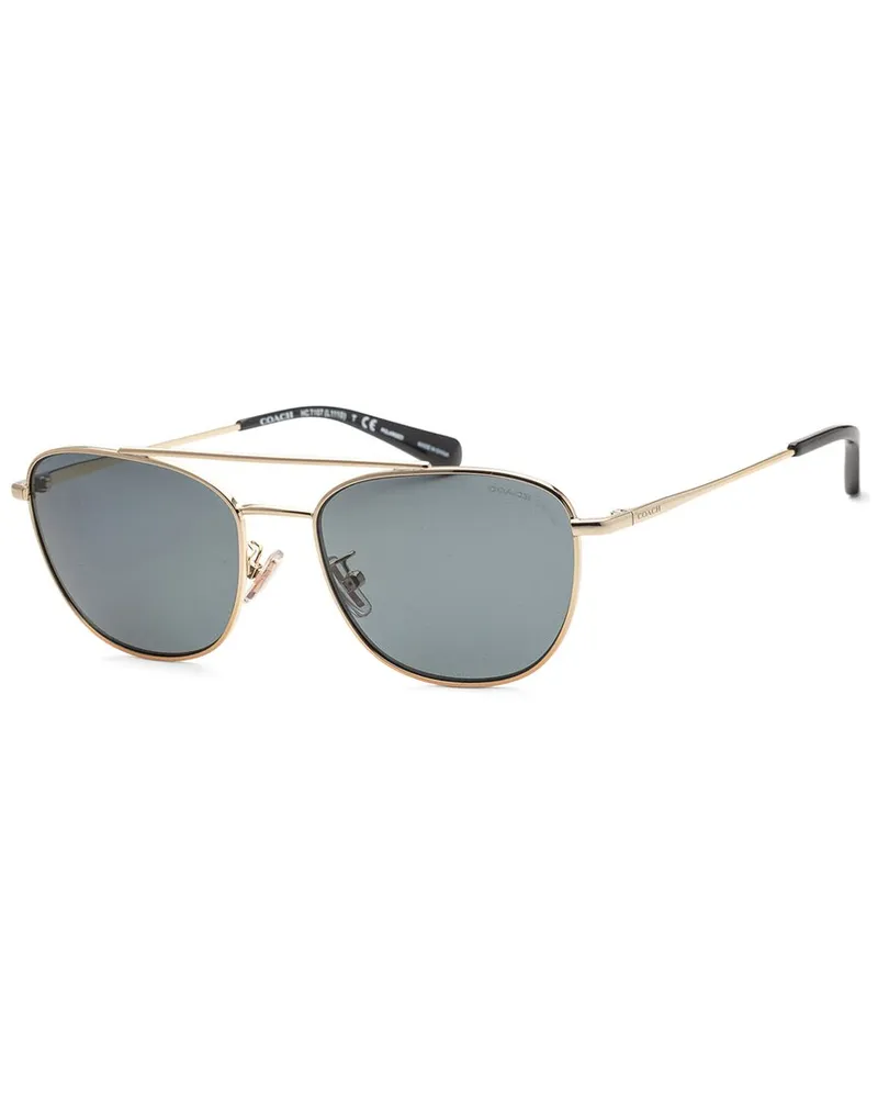 Coach Women's HC7107 55mm Polarized Sunglasses Gold