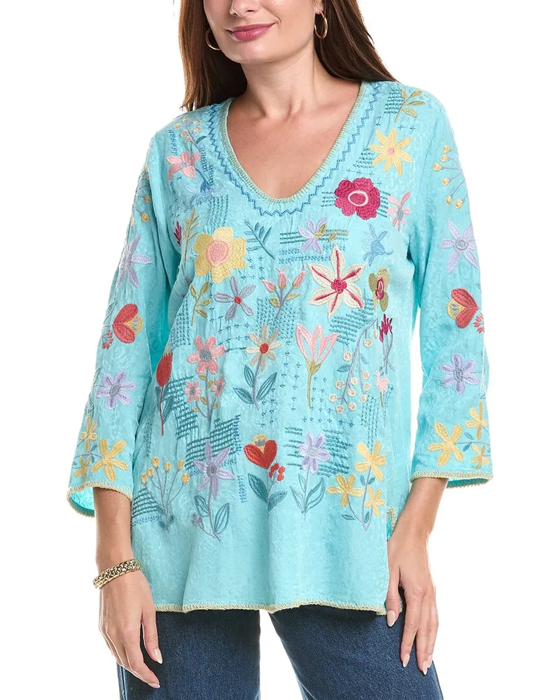 Johnny Was Inji Blouse Blue