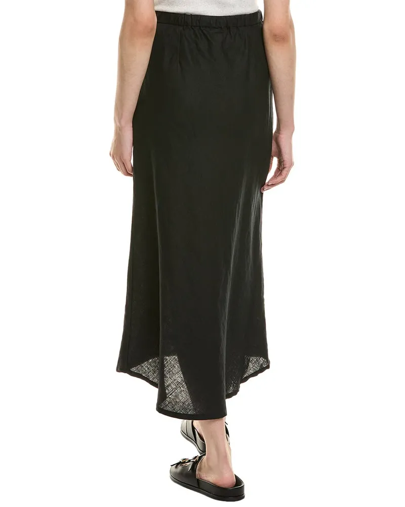 James Perse Lightweight Wide-Leg Linen Pant Black