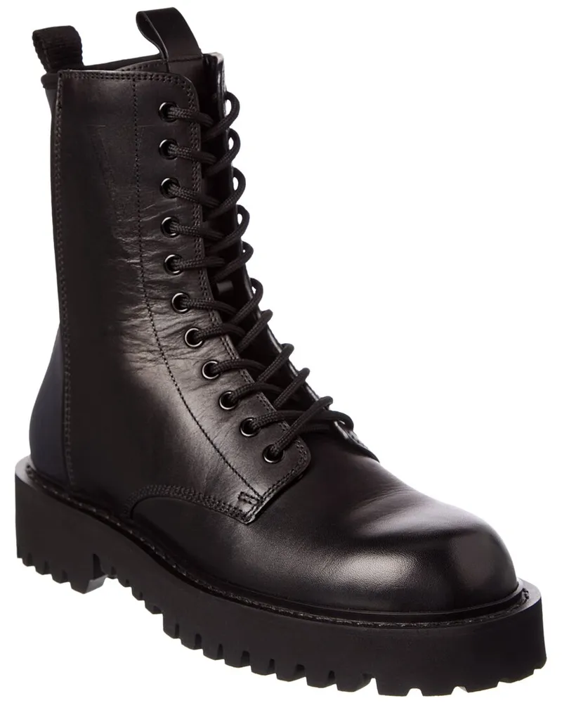 Valentino Garavani Leather Boot Black