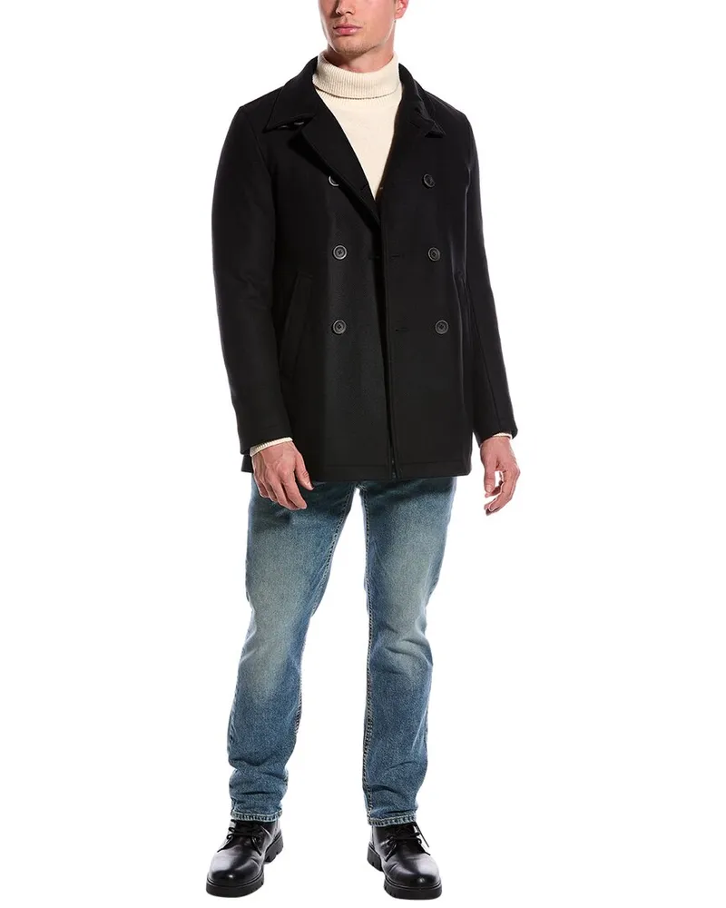 Herno Chester Wool-Blend Coat Black