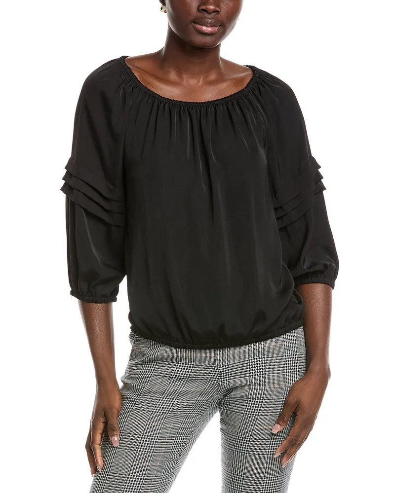Vince Camuto Peasant Blouse Black
