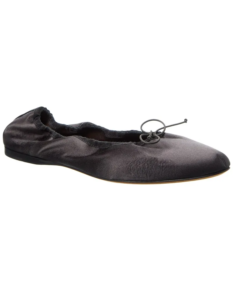 The Row Awar Silk Ballet Flat Grey
