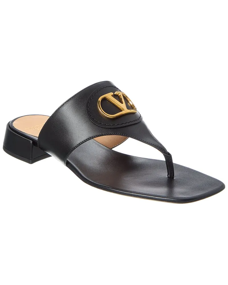 Valentino Garavani VLogo Signature Leather Sandal Black