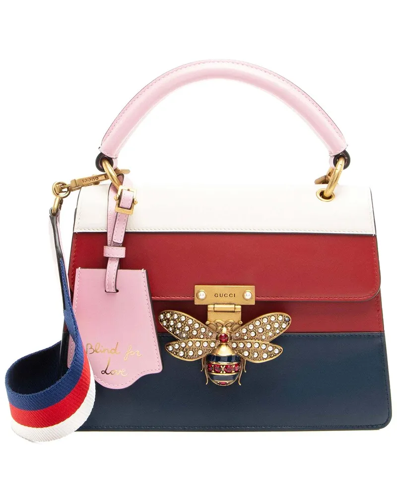 Gucci Blue Leather Queen Margaret Top Handle (Authentic Pre-Loved Nocolor