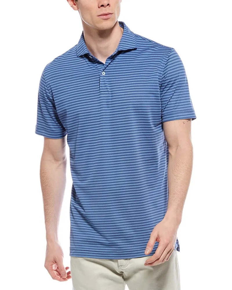 Peter Millar Mezzo Performance Mesh Polo Shirt Blue