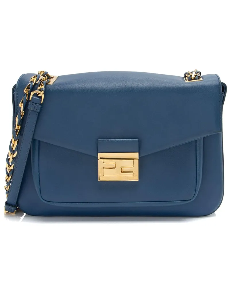 Fendi Blue Leather Be Baguette Shoulder Bag (Authentic Pre-Loved Nocolor