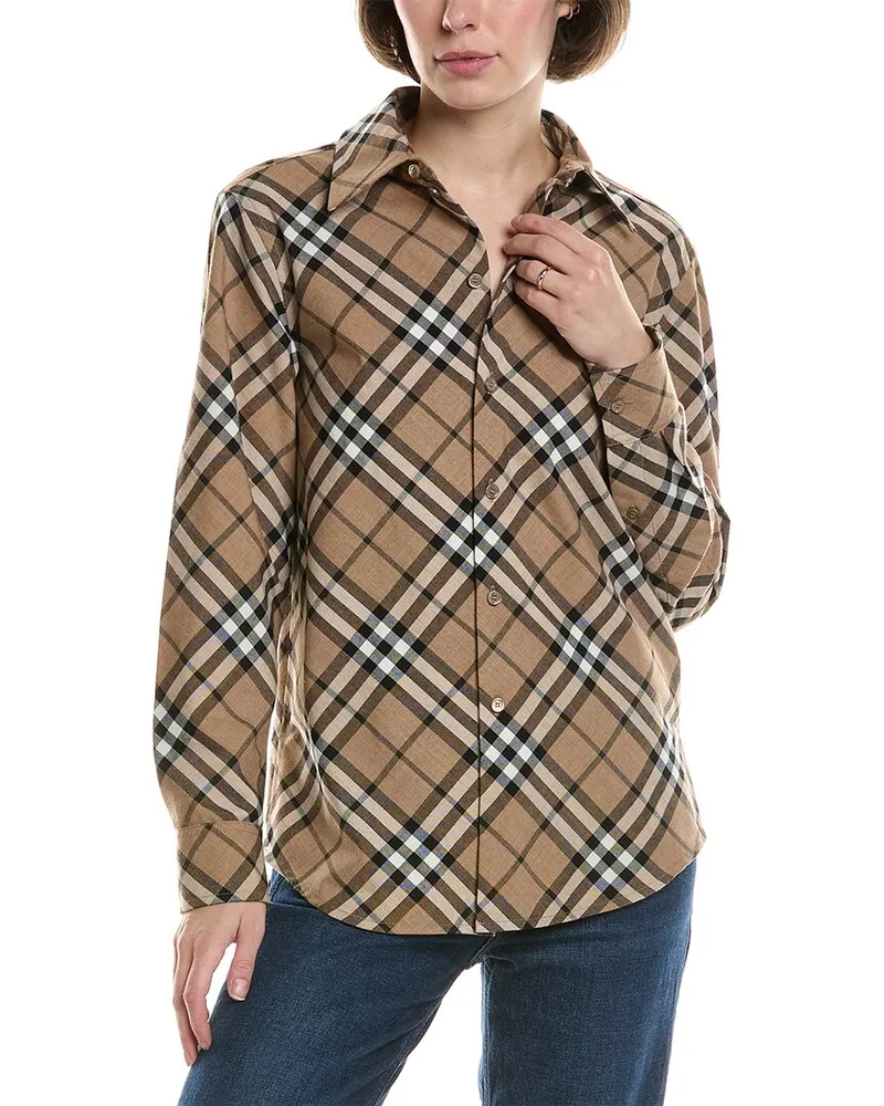 Burberry Wool-Blend Shirt Brown