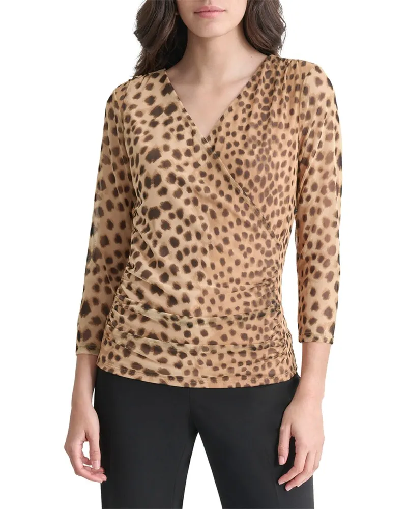 DKNY Printed Mesh Top Nocolor