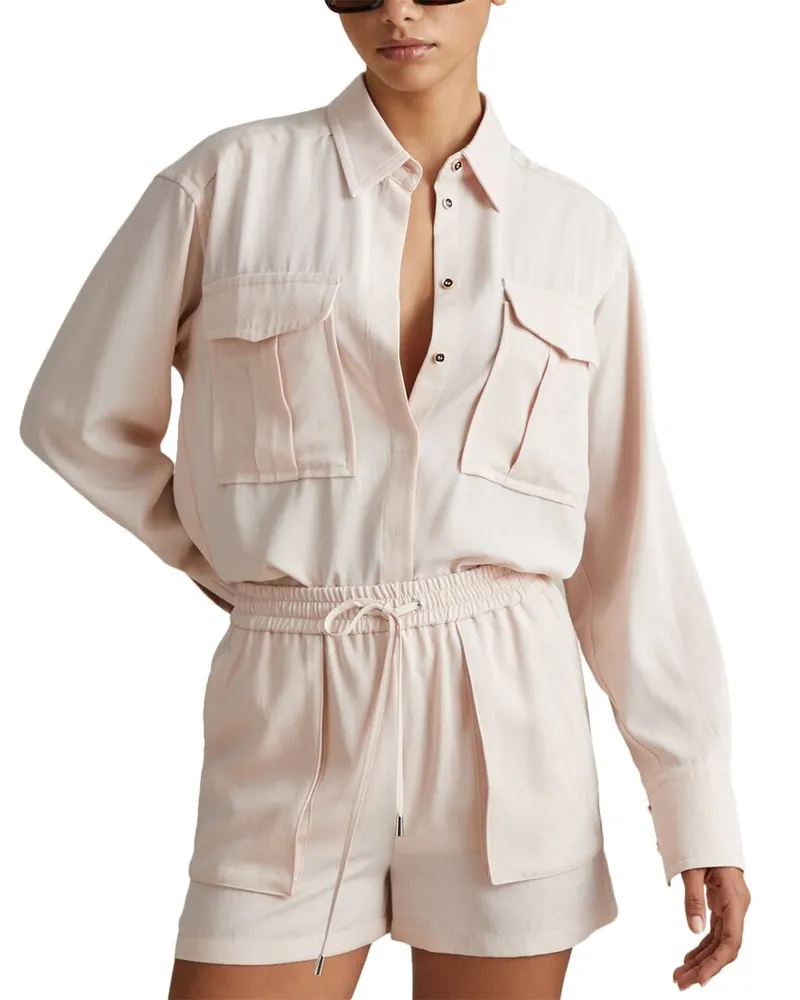 Reiss Isador Long Sleeve Shirt Beige