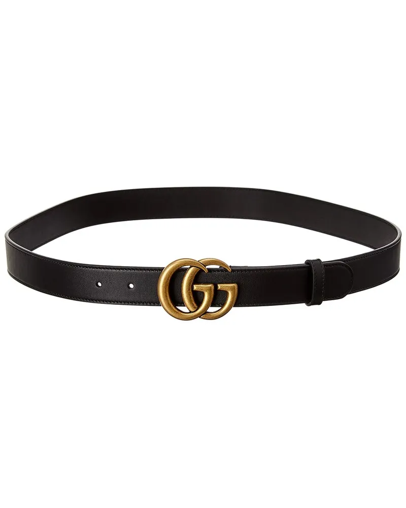 Gucci GG Buckle Leather Belt Nocolor