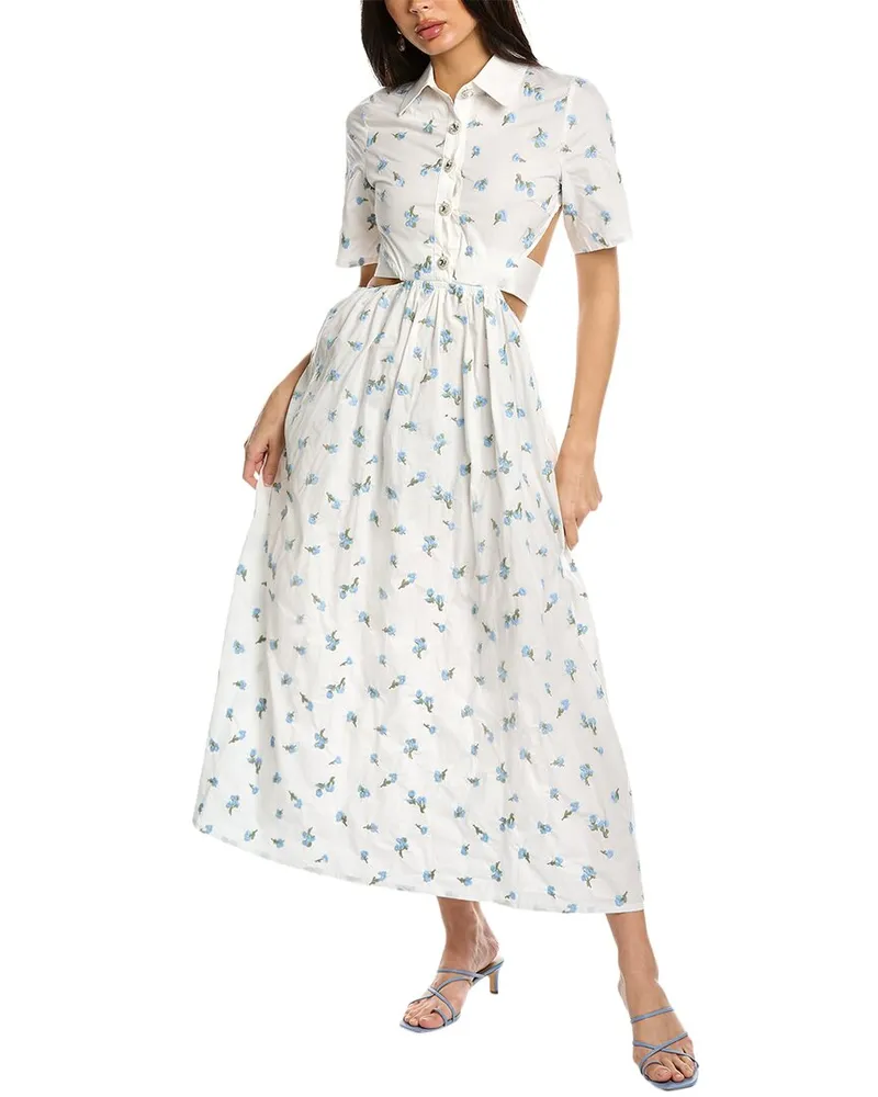 Sister Jane Lapis Shell Shirtdress White