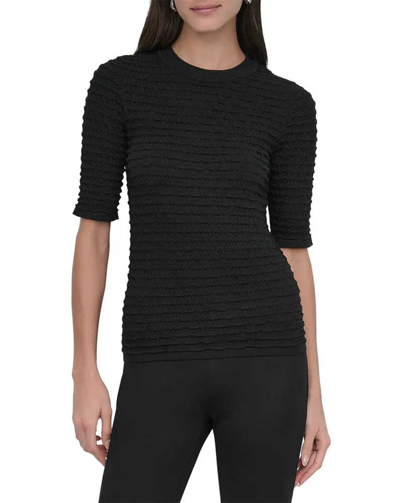 DKNY Ruched Sweater Black