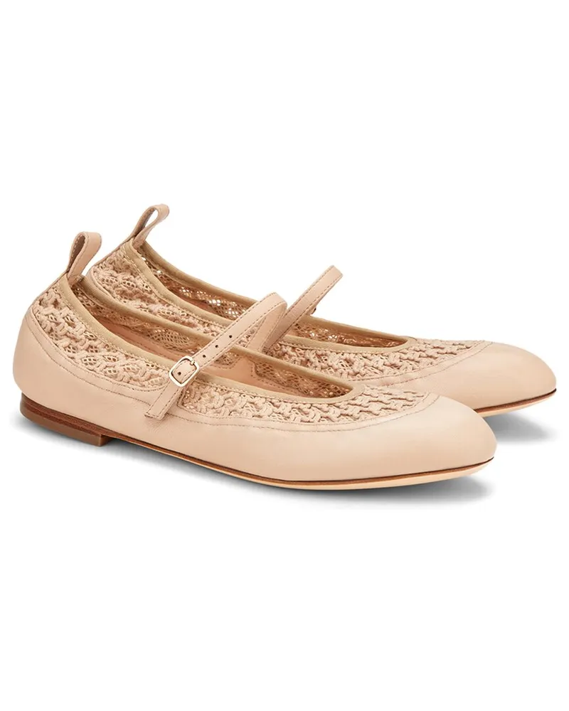 Attilio Giusti Leombruni Milly Plots Leather Ballet Flat Nocolor
