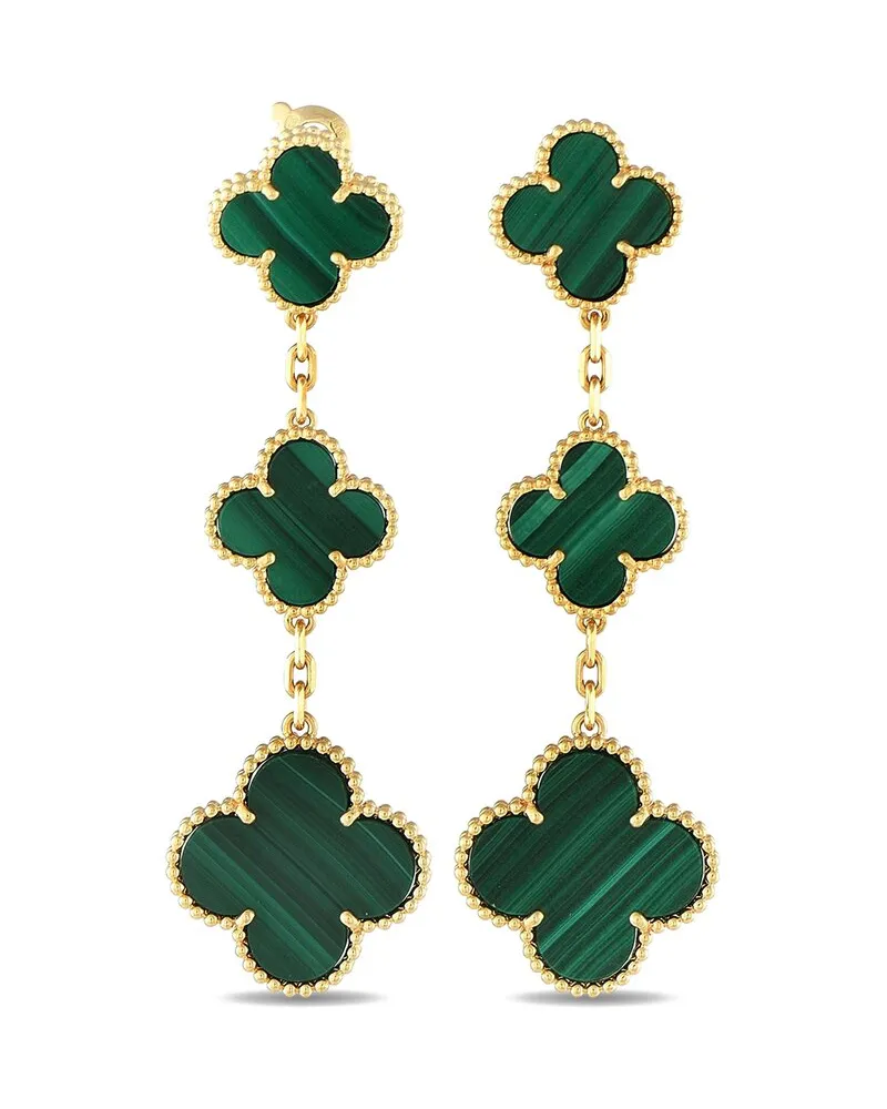 Van Cleef & Arpels 18K Malachite Earring (Authentic Pre-Loved Nocolor
