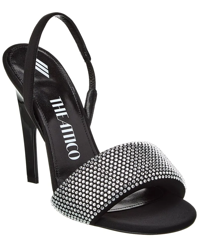 ATTICO Rem Satin Slingback Sandal Black