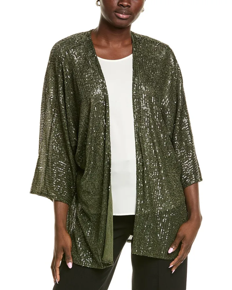 Anne Klein Kimono Cardigan Gray