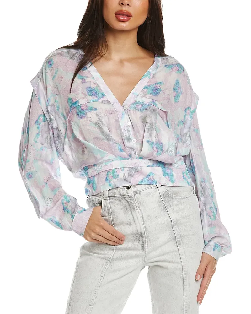 IRO Otaki Silk-Blend Top Pink