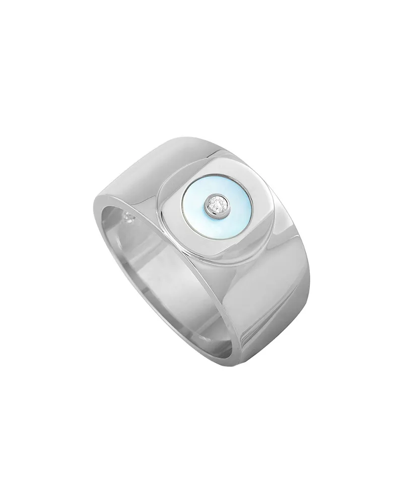 CHARRIOL Silver 0.04 ct. tw. Diamond & Mother-of-Pearl Ring Nocolor