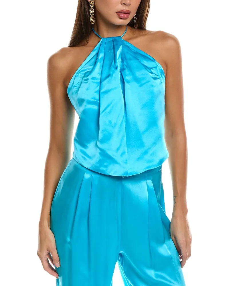 AIIFOS June Silk Top Blue