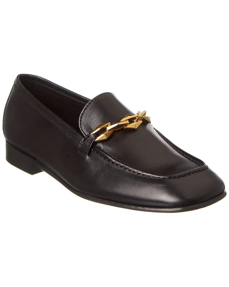Jimmy Choo Diamond Tilda Leather Loafer Black