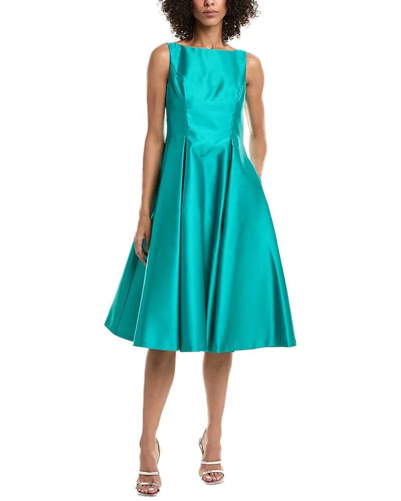 Adrianna Papell Fit and Flare Midi Dress Blue