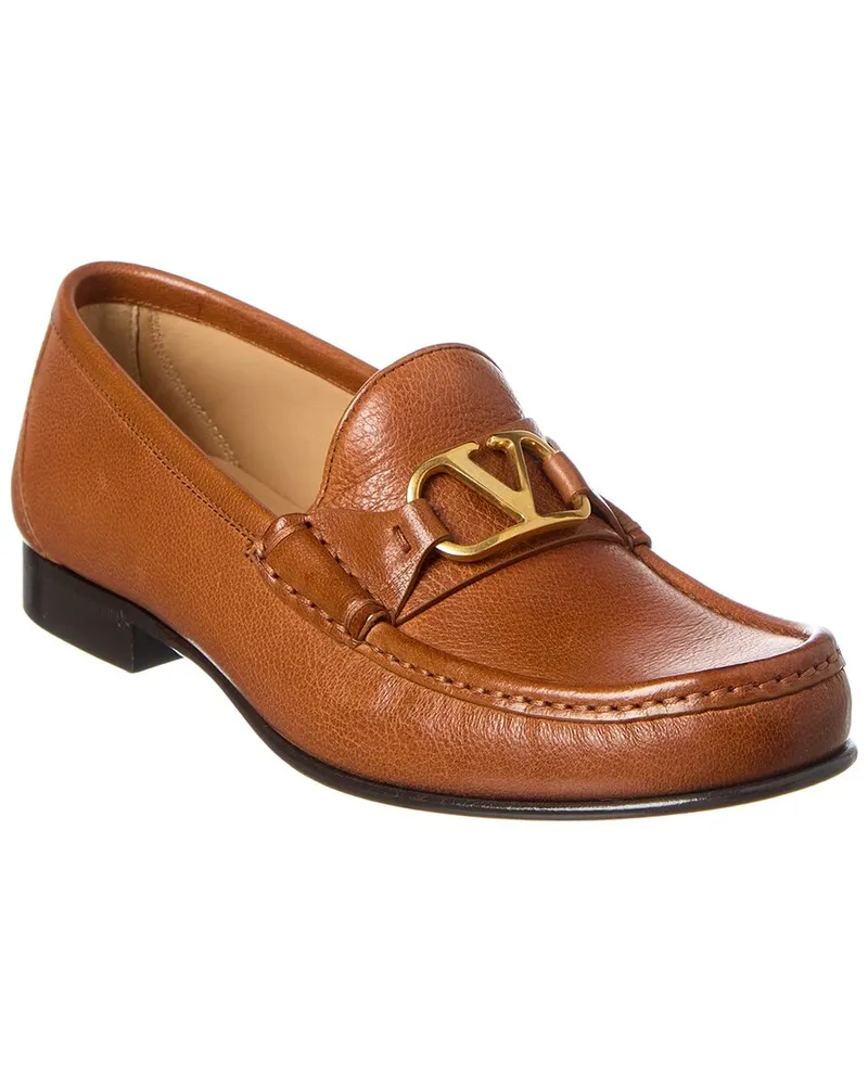 Valentino Garavani VLogo Signature Leather Loafer Nocolor